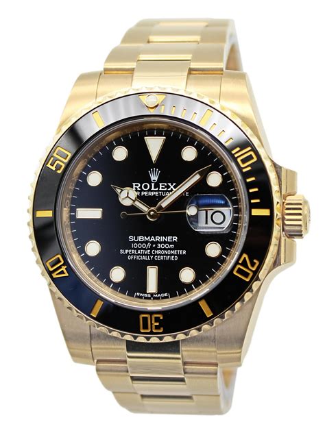 rolex submariner yellow gold|rolex submariner 18k gold price.